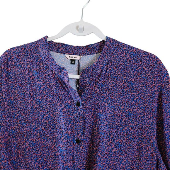 The Kit Issa Jumpsuit 4 Royal Blue Spot Drawstring Belt Boxy Cinch NWT - Picture 6 of 11